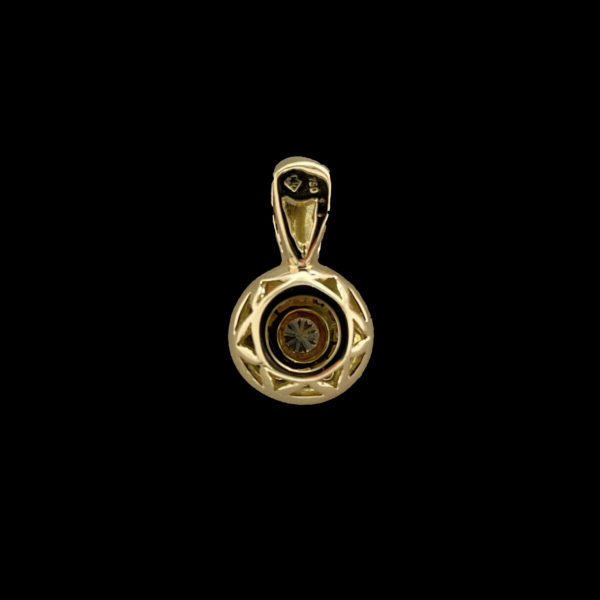 PARURE SOLEIL PENDENTIF & BOUCLES D'OREILLES OR JAUNE 18K ET 39 DIAMANTS – Image 10