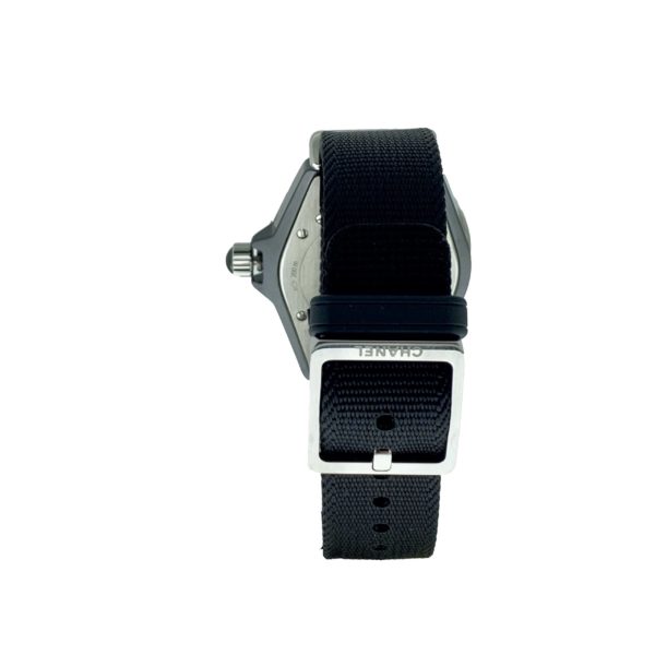 Chanel J12-G10 GLOSS CERAMIQUE NOIRE ACIER QUARTZ TAILLE 33X10,8MM REF. H4657 – Image 4