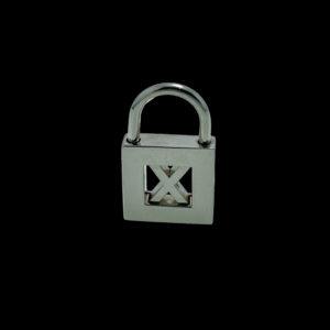 COLLIER-PENDENTIF CHARMS TIFFANY & CO. CADENAS "X" EN ARGENT RODIER OR GRIS