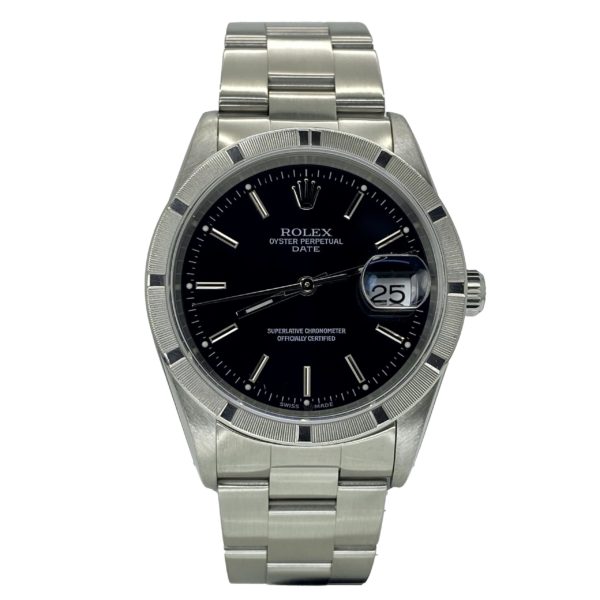 ROLEX OYSTER PERPETUAL DATE 34MM NOIR Réf. 15210