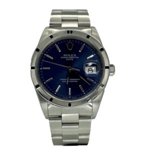 ROLEX OYSTER PERPETUAL DATE 34MM BLEU Réf. 15210