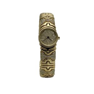 BVLGARI OR JAUNE "PARENTESI" COLLECTION DIAMONDS 19,5MM Réf.BJ01DYD-100301