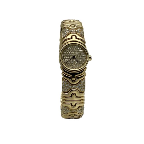 BVLGARI OR JAUNE "PARENTESI" COLLECTION DIAMONDS 19,5MM Réf.BJ01DYD-100301