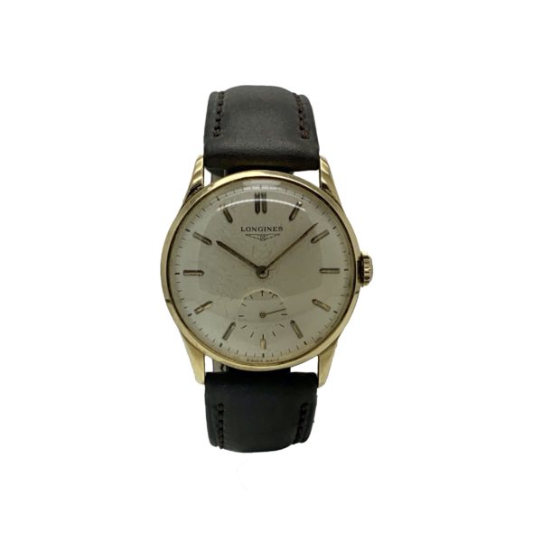 LONGINES PETITE SECONDES OR JAUNE 18K 33MM VINTAGE !