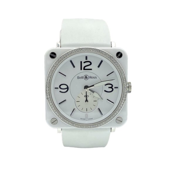 BELL&ROSS AVIATION DIAMANTS CERAMIQUE BLANCHE 39MM Réf. BRS98WCS-02788