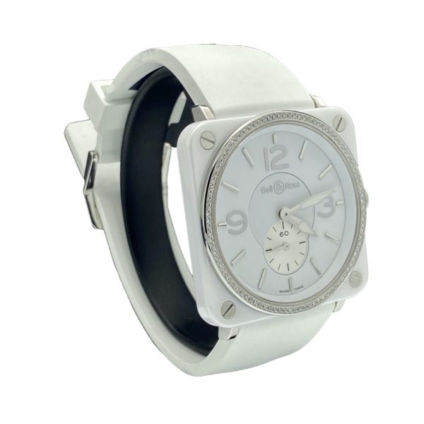 BELL&ROSS AVIATION DIAMANTS CERAMIQUE BLANCHE 39MM Réf. BRS98WCS-02788 – Image 3