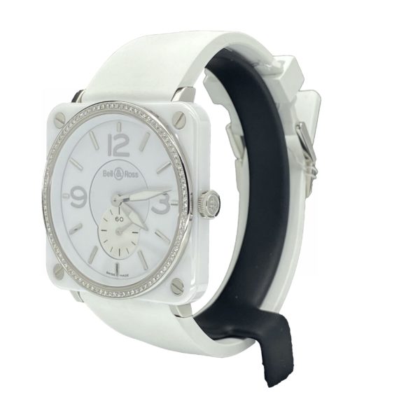BELL&ROSS AVIATION DIAMANTS CERAMIQUE BLANCHE 39MM Réf. BRS98WCS-02788 – Image 2