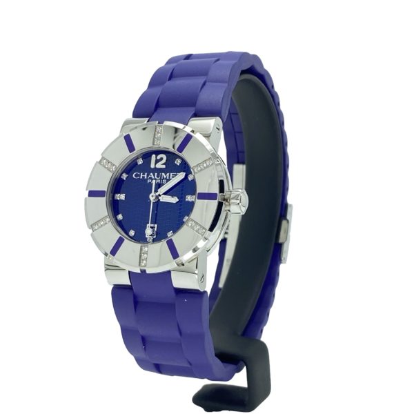 CHAUMET CLASS ONE EDITION LIMITED DIAMONDS BEZEL QUARTZ STEEL LADY 33MM REF.622C NEUVE! – Image 2
