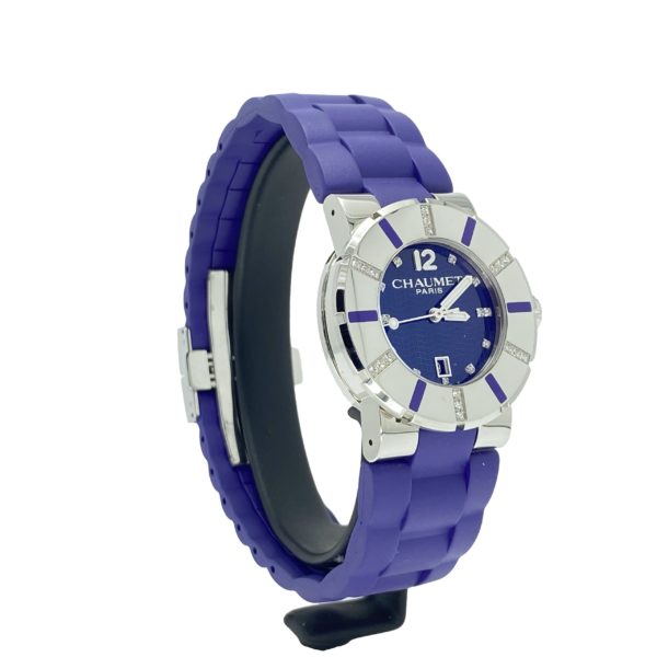 CHAUMET CLASS ONE EDITION LIMITED DIAMONDS BEZEL QUARTZ STEEL LADY 33MM REF.622C NEUVE! – Image 3