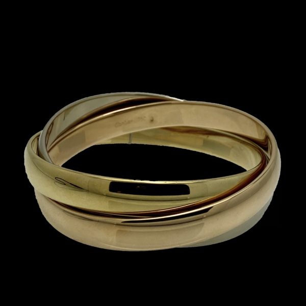 BRACELETS CARTIER TRINITY 3 ANNEAUX OR GRIS, JAUNE ET ROSE 18K/750 Taille 17/18