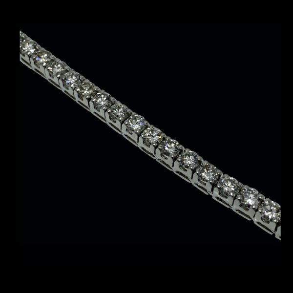 BRACELETS TENNIS SERTI DE 54 DIAMANTS ET OR GRIS 18K/750 – Image 3