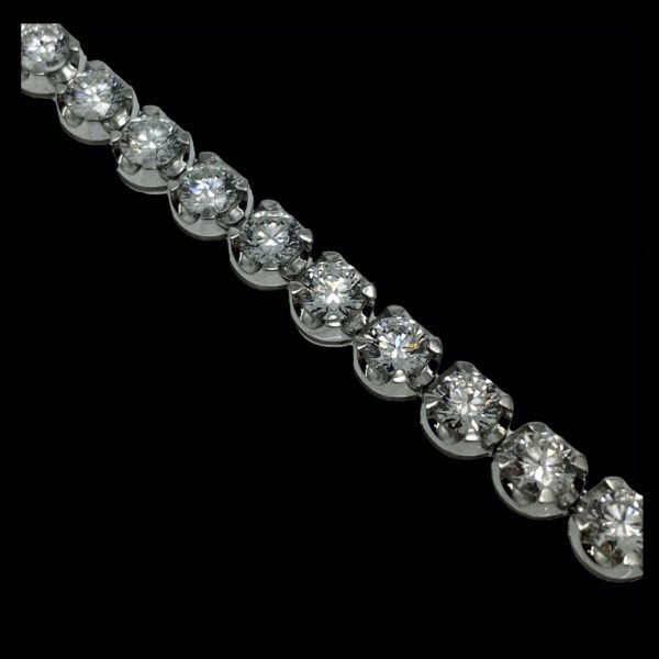 BRACELETS TENNIS SERTI DE 32 DIAMANTS 8,03CT. ET OR GRIS 18K/750 – Image 6