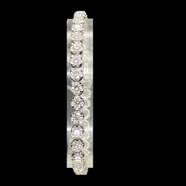 BRACELETS TENNIS SERTI DE 32 DIAMANTS 8,03CT. ET OR GRIS 18K/750 – Image 5