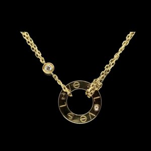 COLLIER-PENDENTIF CARTIER LOVE 2 DIAMANTS OR JAUNE 18K