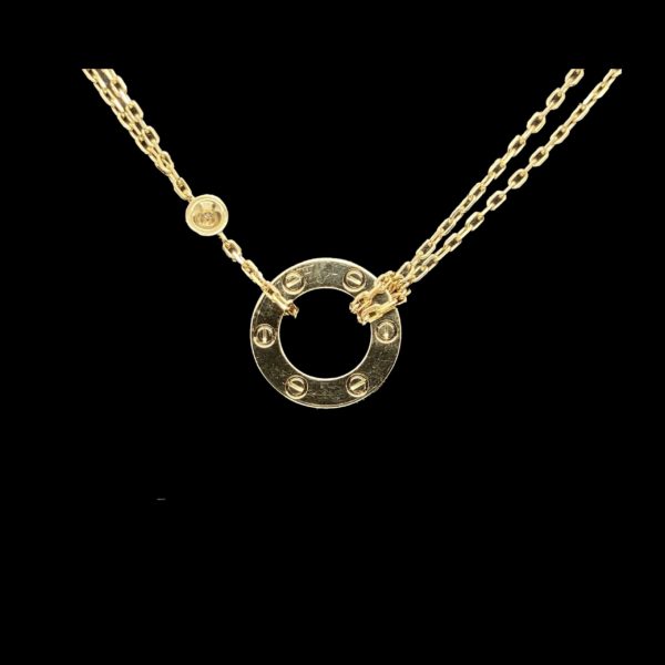 COLLIER-PENDENTIF CARTIER LOVE 2 DIAMANTS OR JAUNE 18K – Image 2