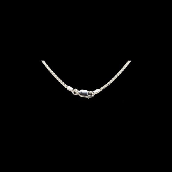 COLLIER-PENDENTIF COEUR OR GRIS 18K DIAMANTS – Image 4