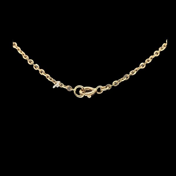 COLLIER-PENDENTIF OR ROSE 18K FLEURS ET NACRE – Image 3