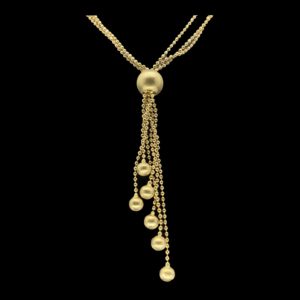 COLLIER-PENDENTIF CHAINE BOULE OR JAUNE 18K