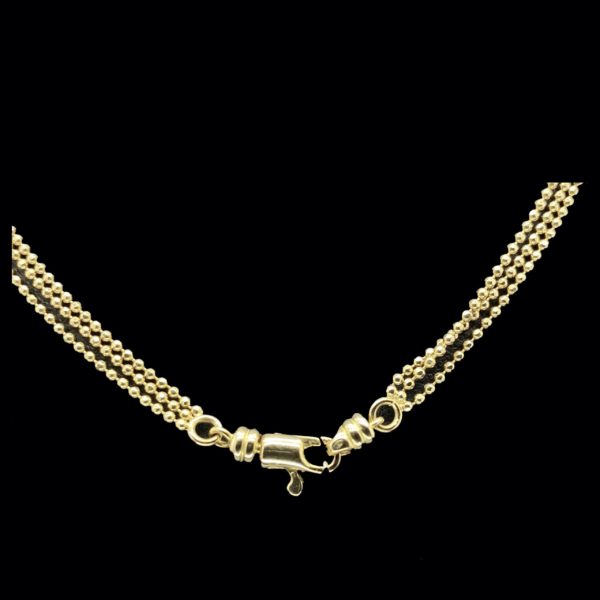 COLLIER-PENDENTIF CHAINE BOULE OR JAUNE 18K – Image 3