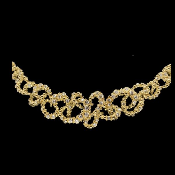 PARURE GILBERT ALBERT COLLECTION CHAMPAGNE OR JAUNE 18K ET DIAMANTS – Image 8