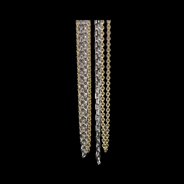 COLLIER-PENDENTIF OR GRIS JAUNE ROSE 18CARATS/750 GREEN GOLD - BIJOUX EN OR DURABLES – Image 2