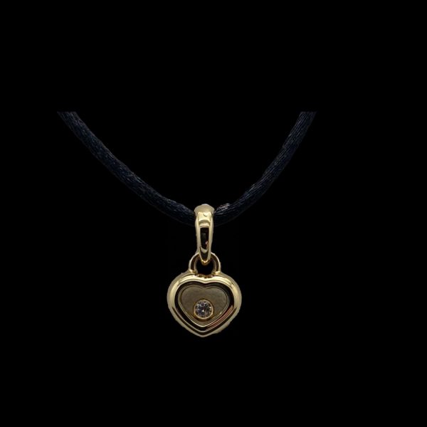 COLLIER-PENDENTIF CHOPARD PENDENTIF HAPPY DIAMONDS OR JAUNE 18K ET DIAMANT – Image 7