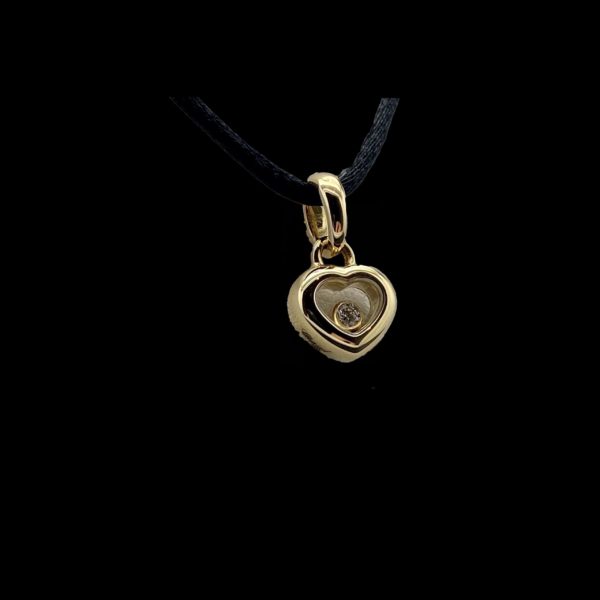 COLLIER-PENDENTIF CHOPARD PENDENTIF HAPPY DIAMONDS OR JAUNE 18K ET DIAMANT – Image 5