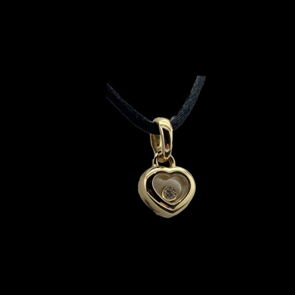 COLLIER-PENDENTIF CHOPARD PENDENTIF HAPPY DIAMONDS OR JAUNE 18K ET DIAMANT – Image 4