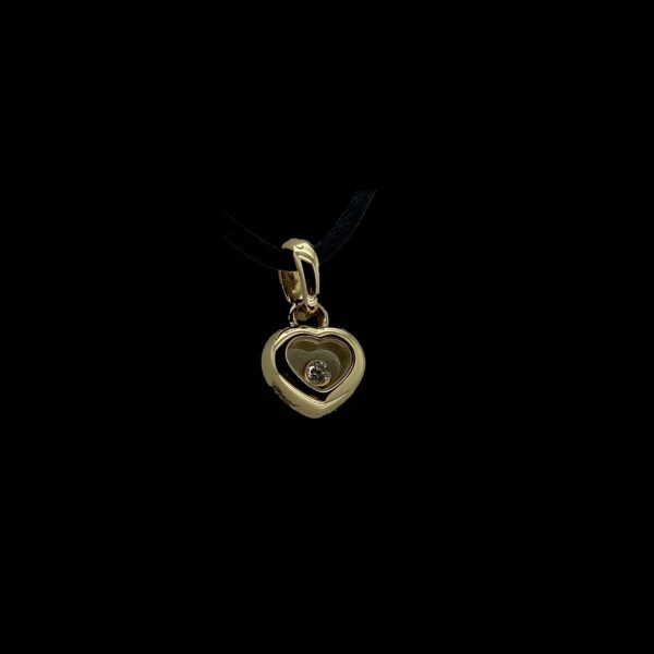 COLLIER-PENDENTIF CHOPARD PENDENTIF HAPPY DIAMONDS OR JAUNE 18K ET DIAMANT – Image 2
