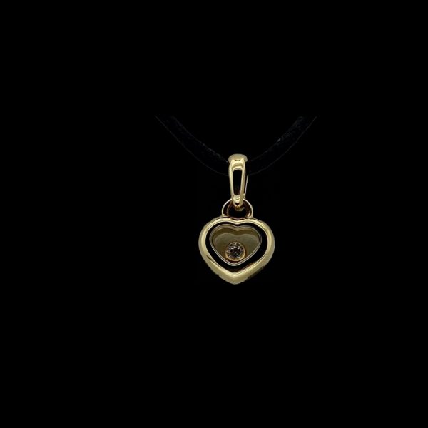 COLLIER-PENDENTIF CHOPARD PENDENTIF HAPPY DIAMONDS OR JAUNE 18K ET DIAMANT