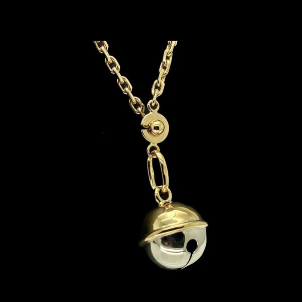 ACCESSOIRES PORTE-CLES CLOCHETTE EN OR JAUNE ET GRIS 18K – Image 2