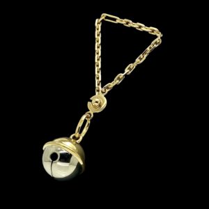 ACCESSOIRES PORTE-CLES CLOCHETTE EN OR JAUNE ET GRIS 18K