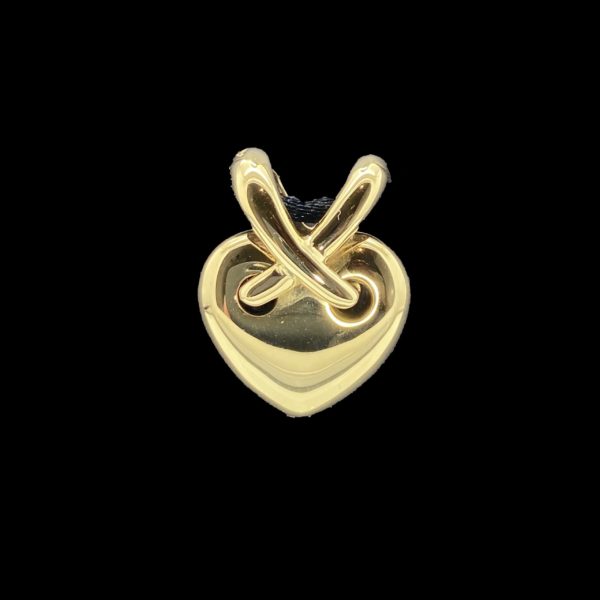 COLLIER-PENDENTIF  COEUR LIEN OR JAUNE 18K ET DIAMANT – Image 3
