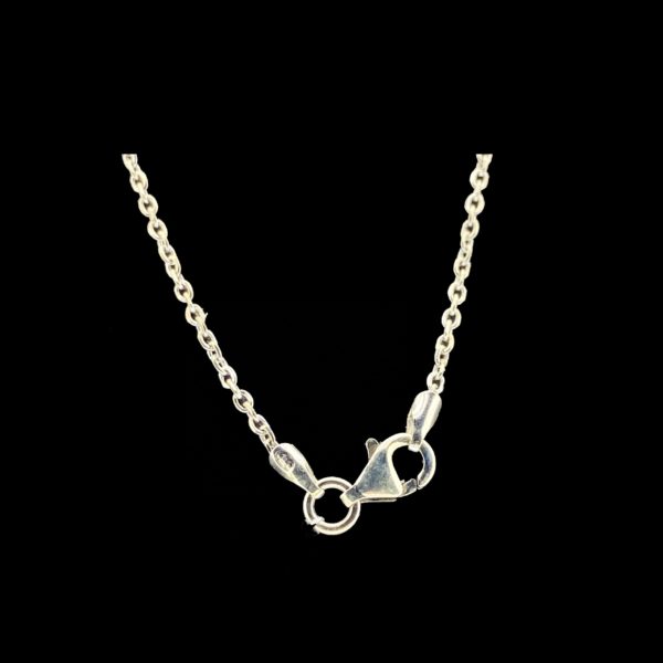 COLLIER-PENDENTIF  TREFLE A QUATRE FEUILLES "LUCKY CHARM" TURQUOISE & ZIRCON ARGENT 925 RHODIE – Image 4