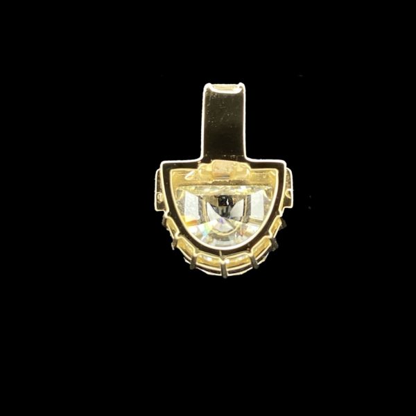 COLLIER-PENDENTIF  DEMI-LUNE OR JAUNE 18K ET DIAMANT 2 CTS L-SI1 – Image 6