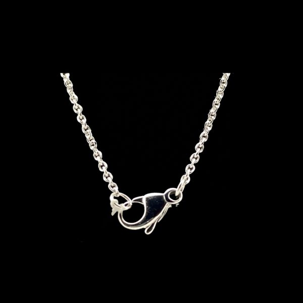 COLLIER-PENDENTIF  SOLITAIRE GUBELIN OR GRIS 18K ET DIAMANT 0.50CTS TAILLE 42CM – Image 4