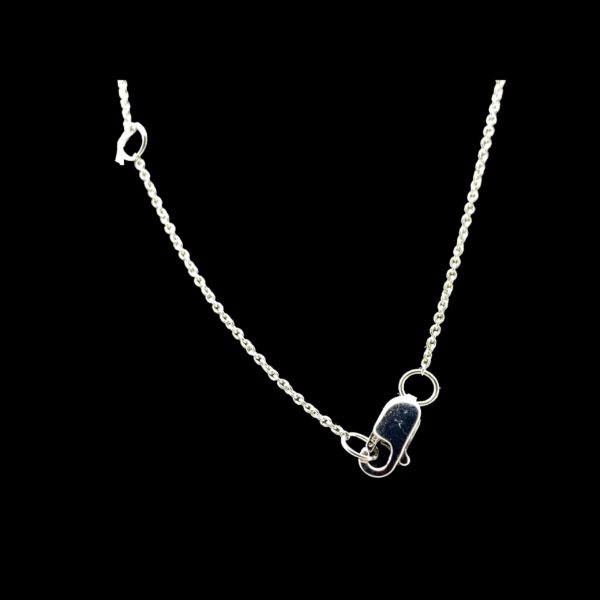 COLLIER-PENDENTIF  SOLITAIRE OR GRIS 9K ET DIAMANT 0.20CTS – Image 4