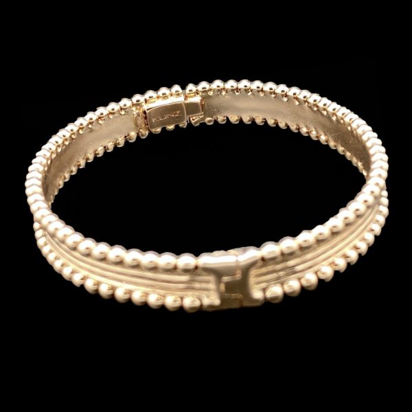 BRACELETS KUNZ COLLECTION BOULES EN OR ROSE 18K TAILLE 16CM