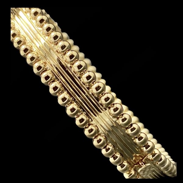 BRACELETS KUNZ COLLECTION BOULES EN OR JAUNE 18K TAILLE 16CM – Image 5