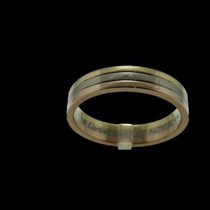 BAGUE CARTIER  ALLIANCE TRINITY 3 OR ROSE GRIS JAUNE 18K TAILLE 63