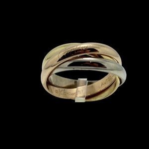 BAGUE CARTIER  TRINITY CLASSIQUE 3 OR ROSE GRIS JAUNE 18K TAILLE 57