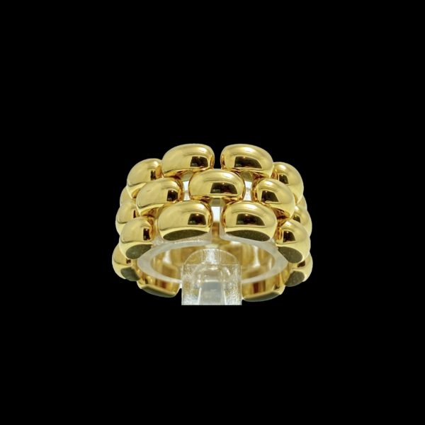 BAGUE CHOPARD LUC ARTICULEE COMPOSEE DE 3 RANGEES OR JAUNE 18K TAILLE 53