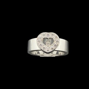 BAGUE CHOPARD  HAPPY DIAMONDS ICONS OR GRIS 18K TAILLE 52