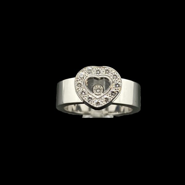 BAGUE CHOPARD  HAPPY DIAMONDS ICONS OR GRIS 18K TAILLE 52 – Image 5