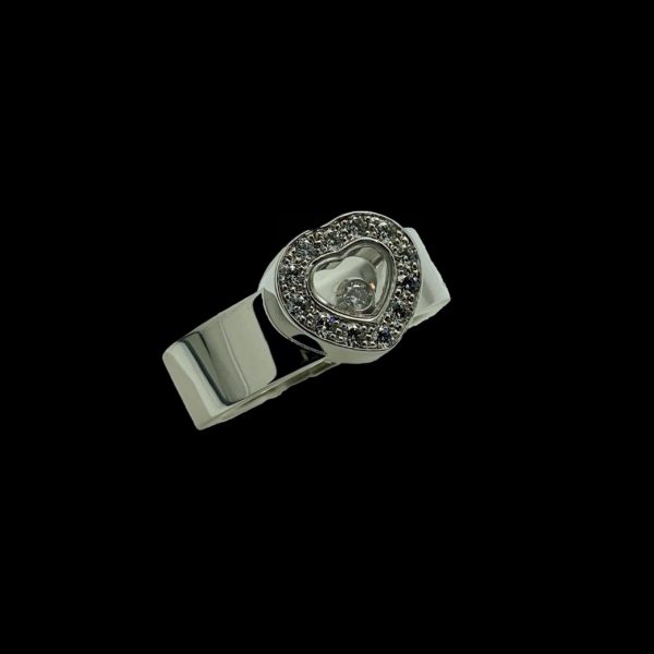 BAGUE CHOPARD  HAPPY DIAMONDS ICONS OR GRIS 18K TAILLE 52 – Image 6