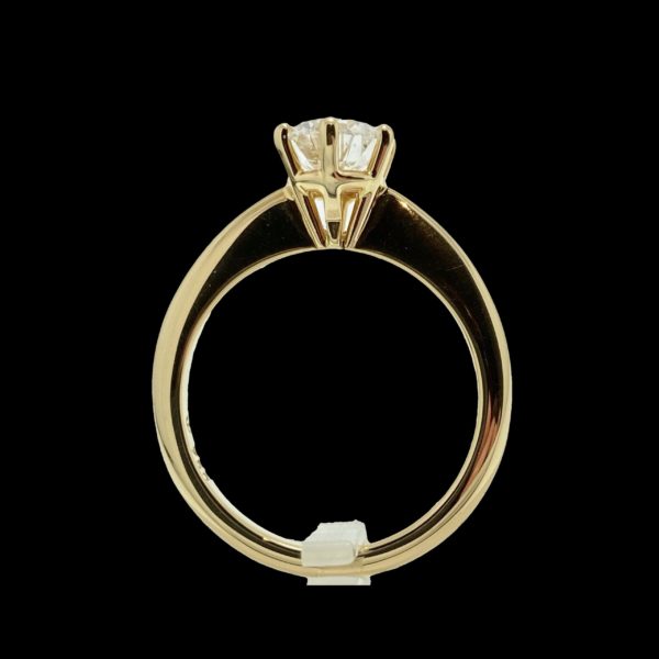 BAGUE SOLITAIRES DIAMANT 1,15CT. VS2-H OR JAUNE 18K/750 – Image 4