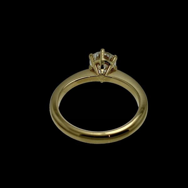 BAGUE SOLITAIRES DIAMANT 1,15CT. VS2-H OR JAUNE 18K/750 – Image 9
