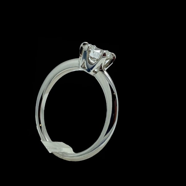BAGUE SOLITAIRES PIECE UNIQUE CREATION OR24 OR 18K/750 GRIS – Image 2
