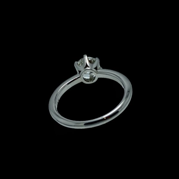 BAGUE SOLITAIRES PIECE UNIQUE CREATION OR24 OR 18K/750 GRIS – Image 10