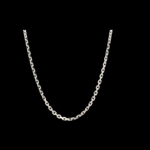 COLLIER-PENDENTIF CHAINE OR GRIS 18CARATS/750 MAILLE DIAMANT